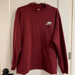 Nike men’s loose fit block logo long sleeve tee, size M